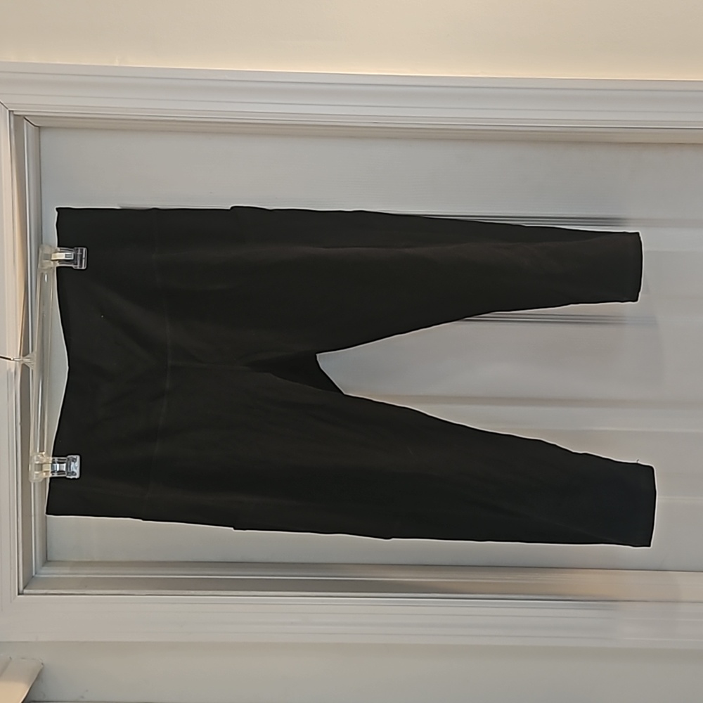 Navy blue XL leggings, side pockets, mid-calf